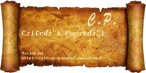 Czifrák Paszkál névjegykártya